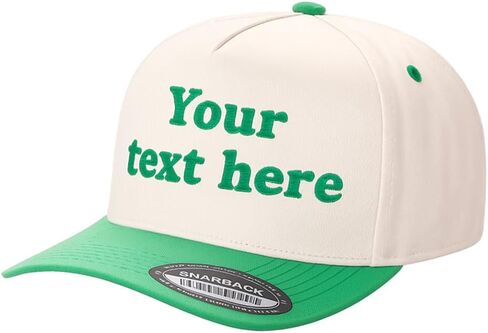 Customizable Snapback Baseball Cap, Two-Tone Hat, Personalized Embroidered Headwear, Pink Baseball Cap, Trendy Embroidery Hat in Saudi Arabia
