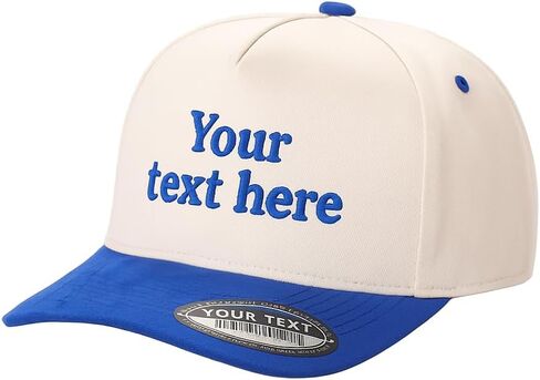 Customizable Snapback Baseball Cap, Two-Tone Hat, Personalized Embroidered Headwear, Pink Baseball Cap, Trendy Embroidery Hat in Saudi Arabia