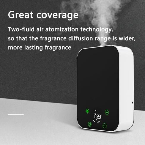 Waterless Essential Oil Diffuser for Home and Commercial Use, Up to 500 sq.ft. 150 mL Capacity, Aromatherapy Scent Diffuser for Large Rooms, Smart Scent Air Machine (White Border) in Saudi Arabia