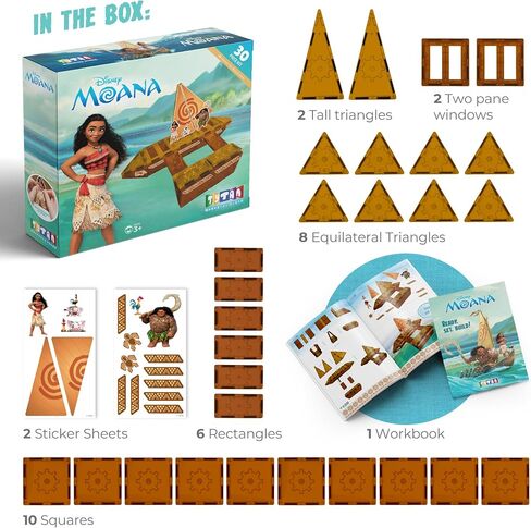 Tytan Tiles مرخص رسميًا مجموعة بناء 30 قطعة من Disney Moana Mathet in Kuwait