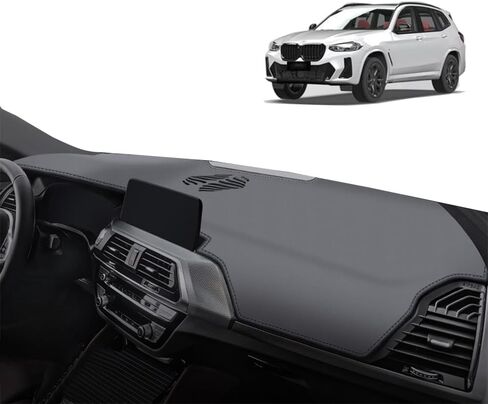 Leather Dashboard Cover Compatible for BMW X3 G01 2025 2024 2023 2022 2021 2020 2019 2018 Dashboard Sun Shade Cover Premium Leather Car Sunshield Mat, Anti-UV Heat Protector (with HUD) in Saudi Arabia