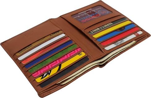 Marshal Extra Capicity RFID حظر Bifold Hipster Crex Card Wallet Premium Leather (Black) in Saudi Arabia