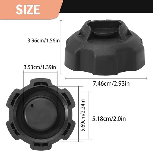 Manual Vent Gas Cap Compatible with Old Style Portable Boat Gas Tank 621501-10 Gas Tank Cap, Black in Saudi Arabia