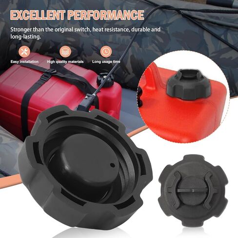 Manual Vent Gas Cap Compatible with Old Style Portable Boat Gas Tank 621501-10 Gas Tank Cap, Black in Saudi Arabia