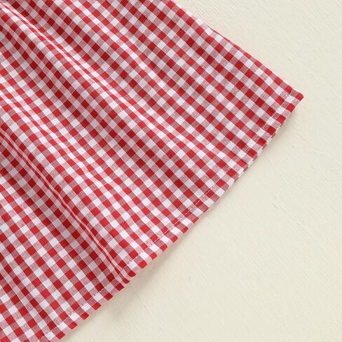 Little Baby Girl Back to School Clothes Embroidery Plaid Dresses Short Sleeve Smocked Dress Summer Princess Outfit in Kuwait