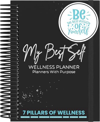 Wellness Journal – Daily Self Care Lifestyle Planner to Support Physical, Mental, & Emotional Health – Guided Prompts Self Love Diary to Practice Gratitude, Reflection, and Goals in Kuwait