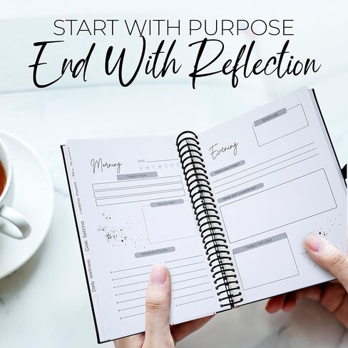 Wellness Journal – Daily Self Care Lifestyle Planner to Support Physical, Mental, & Emotional Health – Guided Prompts Self Love Diary to Practice Gratitude, Reflection, and Goals in Kuwait