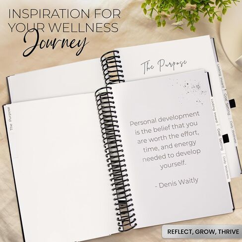 Wellness Journal – Daily Self Care Lifestyle Planner to Support Physical, Mental, & Emotional Health – Guided Prompts Self Love Diary to Practice Gratitude, Reflection, and Goals in Kuwait