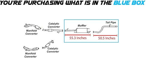 Northeastern Exhaust | Stainless Steel Muffler, Tailpipe Exhaust System Kit Compatible for Toyota 4Runner 2010-2017 4.0L | Free Gaskets and Spring Bolt Kit Included | Automotive Replacement Part in Saudi Arabia
