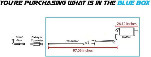 Northeastern Exhaust - Muffler Exhaust Pipe System Kit Compatible With: 1998-2002 Accord Coupe 2.3L in Saudi Arabia