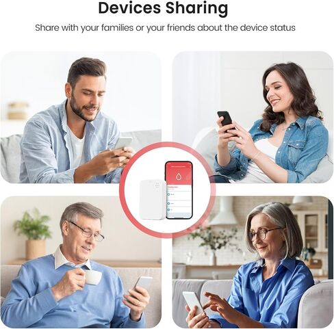 TREATLIFE Smart Water Leak Detector 4 Pack & Zigbee Hub Kits, Water Sensor Alarm Compatible with Alexa and Google Home, Sensitive Leak and Drip Alert, for Kitchen, Bathroom, and Basement in Kuwait