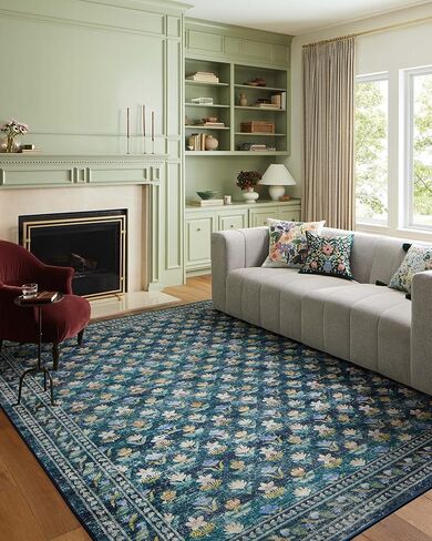 Loloi Rifle Paper Co. Courtyard Collection Cou-05 Emerald 2'-6 "x 7'-6" Runner Rug feat. Cloudpile in Saudi Arabia