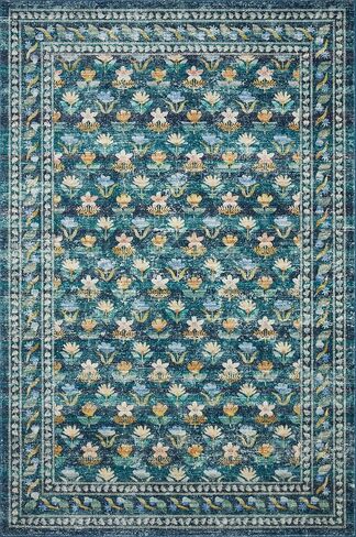 Loloi Rifle Paper Co. Courtyard Collection Cou-05 Emerald 2'-6 "x 7'-6" Runner Rug feat. Cloudpile in Saudi Arabia