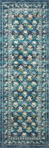 Loloi Rifle Paper Co. Courtyard Collection Cou-05 Emerald 2'-6 "x 7'-6" Runner Rug feat. Cloudpile in Saudi Arabia