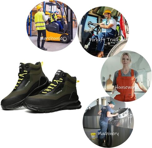 Work Safety Boots for Men and Women High Top Waterproof Lightweight Steel Toe Construction Shoes in Saudi Arabia