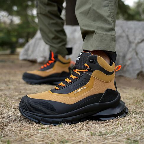 Work Safety Boots for Men and Women High Top Waterproof Lightweight Steel Toe Construction Shoes in Saudi Arabia