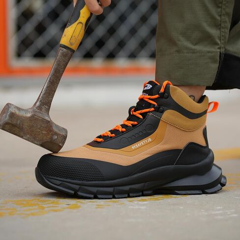 Work Safety Boots for Men and Women High Top Waterproof Lightweight Steel Toe Construction Shoes in Saudi Arabia