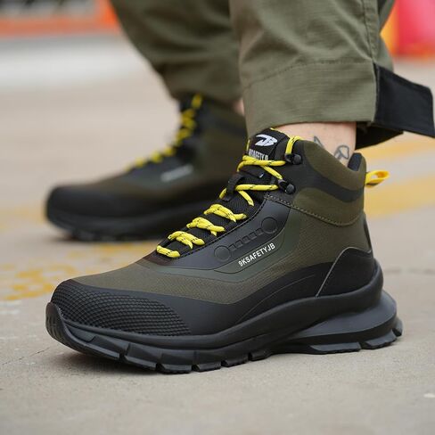 Work Safety Boots for Men and Women High Top Waterproof Lightweight Steel Toe Construction Shoes in Saudi Arabia