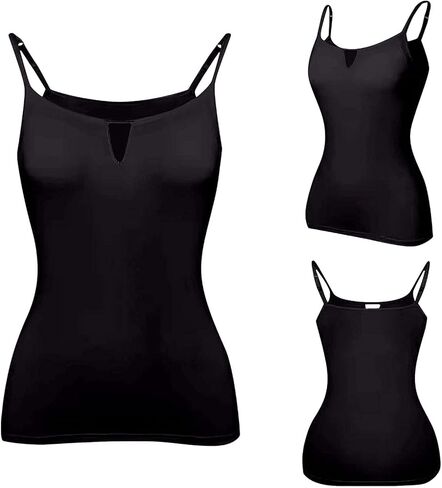 Womens Tank Tops with Built in Bra Plus Size Padded Stretchy Sports Shirt Workout Yoga Basic Undershirt in Saudi Arabia
