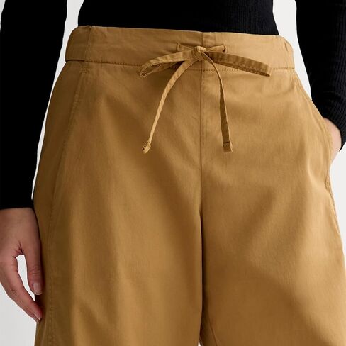 Songling Womens Barrel Pants Crop Baggy Wide Leg Cotton Lightweight Casual Summer Drawstring Waist Lounge Pants with Pockets in Kuwait