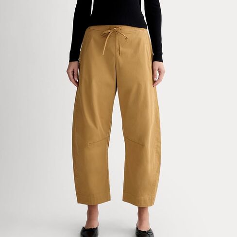 Songling Womens Barrel Pants Crop Baggy Wide Leg Cotton Lightweight Casual Summer Drawstring Waist Lounge Pants with Pockets in Kuwait