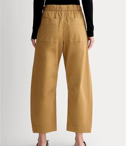 Songling Womens Barrel Pants Crop Baggy Wide Leg Cotton Lightweight Casual Summer Drawstring Waist Lounge Pants with Pockets in Kuwait