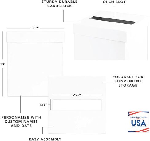 Andaz Press Modern Personalized Graduation Card Box 2025,10x10x10-Inches Custom Graduation Money Box, Large Grad Card Box With Photo, Class Of 2025 Box For Graduation Cards, Printed in the USA in Saudi Arabia