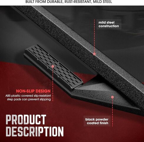 DNA MOTORING 6" Running Boards Nerf Bars Compatible with 07-18 Silverado Sierra 1500 2Dr Standard Cab, STEPB-ZTL-8148-525-SS in Saudi Arabia