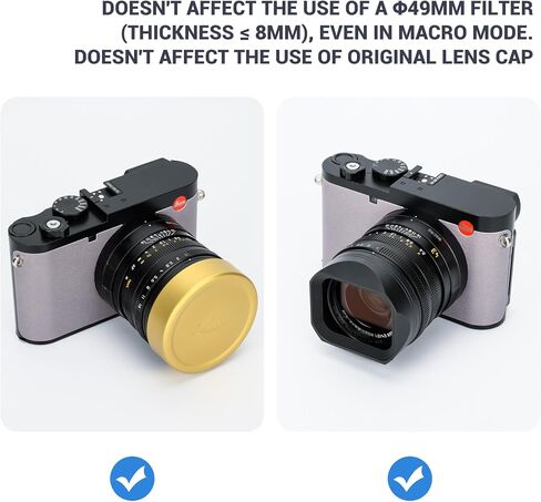 Metal Lens Hood with a Lens Cap for Leica Q3 Q2 Q Digital Camera Lens Replaces Leica Round Lens Hood Q Lens Cover (Not Compatible with Leica Original Lens Cap) in Saudi Arabia