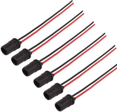 Michigan Motorsports Universal Rubber Socket Pigtail -Fits T10 and 194 Bulbs (6) in Saudi Arabia