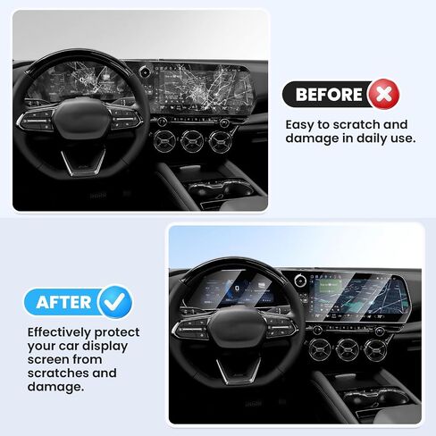 Screen Protector for 2021-2025 GMC Yukon (Denali/Denali Ultimate), 10.2 Inch Touch Screen Protector Tempered Glass Navigation Display Screen Cover Infotainment Protective Film in Kuwait