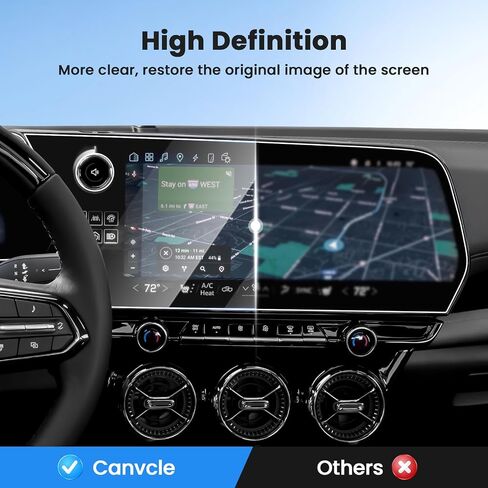 Screen Protector for 2021-2025 GMC Yukon (Denali/Denali Ultimate), 10.2 Inch Touch Screen Protector Tempered Glass Navigation Display Screen Cover Infotainment Protective Film in Kuwait