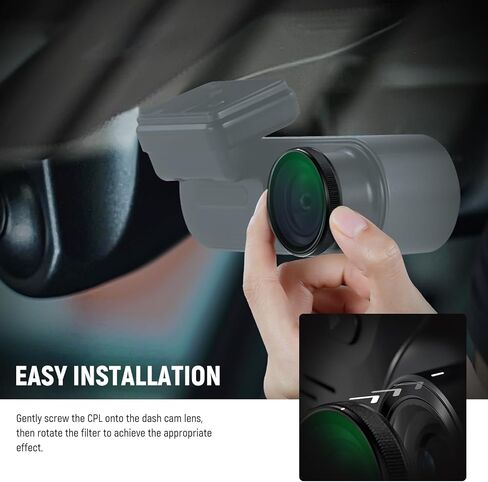 Neewer 40mm CPL Filter متوافق مع Vantrue N4 Pro N5 E1 E1 E2 E3 E1 Lite S1 Pro N2X Dash Cam ، مرشح استقطاب دائري للغاية ، تقليل الوهج/الانعكاس ، يعزز التباين in Kuwait