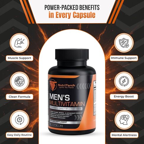 Multivitamin for Men – Adult Dietary Supplement with Vitamins A, C & D, Minerals & Antioxidants for Immune Support, Increased Energy & Mental Alertness - 60 Count in Saudi Arabia