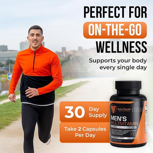 Multivitamin for Men – Adult Dietary Supplement with Vitamins A, C & D, Minerals & Antioxidants for Immune Support, Increased Energy & Mental Alertness - 60 Count in Saudi Arabia