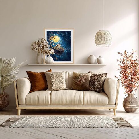 ARNLRDYA White Feather Owl Paint by Numbers Kit for Adults Beginner, Van Gogh Starry Night Paint by Numbers, Owl Standing on a Rock Acrylic Paints Oil Painting for Home Decor(16×20inch, No Frame) in Kuwait