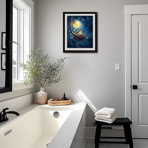 ARNLRDYA White Feather Owl Paint by Numbers Kit for Adults Beginner, Van Gogh Starry Night Paint by Numbers, Owl Standing on a Rock Acrylic Paints Oil Painting for Home Decor(16×20inch, No Frame) in Kuwait