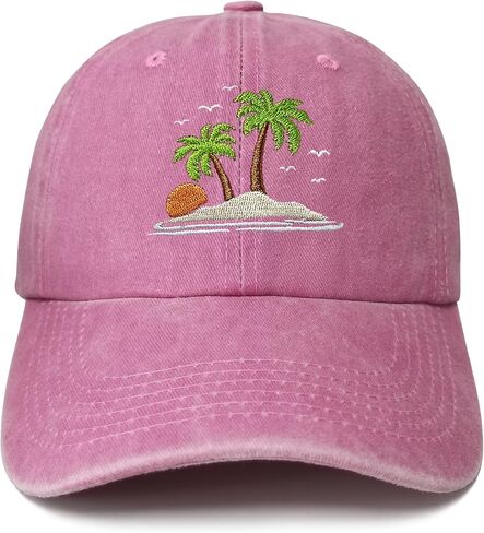 Hepandy Embroidered Palm Tree Hats in Kuwait