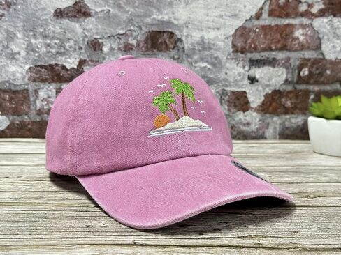 Hepandy Embroidered Palm Tree Hats in Kuwait