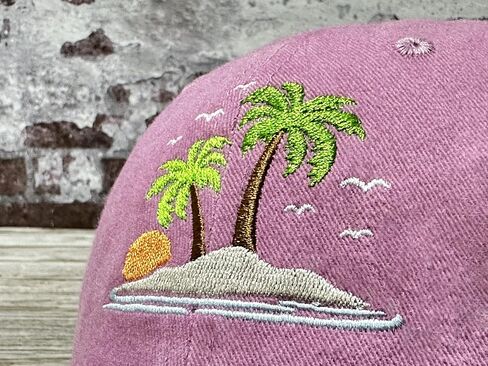 Hepandy Embroidered Palm Tree Hats in Kuwait