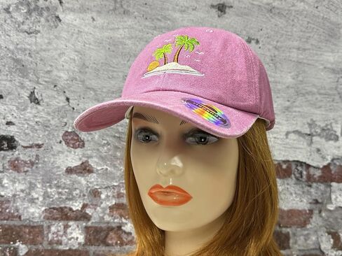Hepandy Embroidered Palm Tree Hats in Kuwait