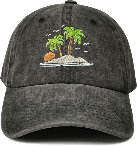 Hepandy Embroidered Palm Tree Hats in Kuwait