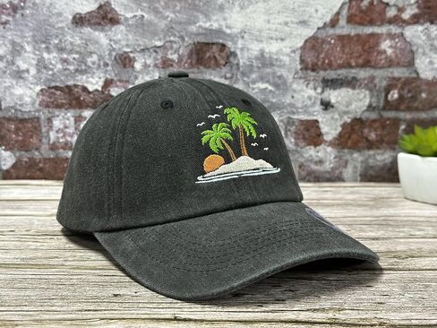 Hepandy Embroidered Palm Tree Hats in Kuwait