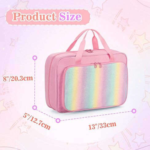Carrying Case Compatible with Barbie Doll (12 Inch), Storage Case Compatible with Barbies with Handle Strap, Much Pocket for Doll’s Clothes, Accessories, Pink in Kuwait
