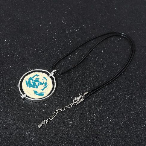 SONGCHANGJEWELRY Elegant Arcane Rose Pendant Necklace - Flip over design with delicately carved flowers - Gift to Witness Love and Friendship in Saudi Arabia