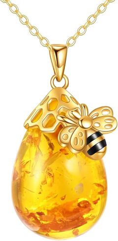 Tiger Rider Bee 925 Sterling Silver Necklace for Women Amber Pendant/Urn Jewelry for Mother's Christmas Anays Anniversary in Saudi Arabia