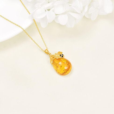 Tiger Rider Bee 925 Sterling Silver Necklace for Women Amber Pendant/Urn Jewelry for Mother's Christmas Anays Anniversary in Saudi Arabia