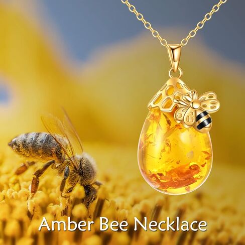 Tiger Rider Bee 925 Sterling Silver Necklace for Women Amber Pendant/Urn Jewelry for Mother's Christmas Anays Anniversary in Saudi Arabia