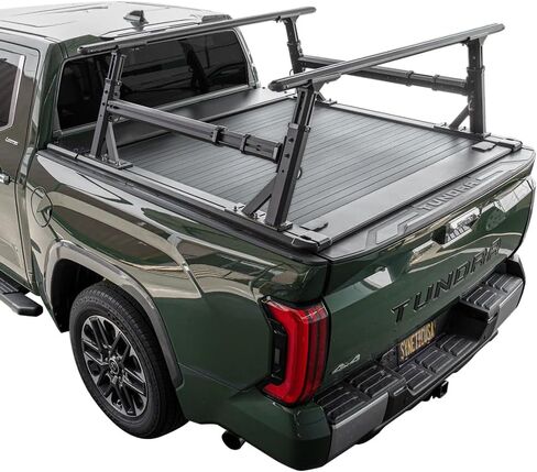 Syneticusa MR غطاء Tonneau الصلب القابل للسحب مع منصة شحن التخزين رف 2022-2025 TUNDRA 5'6 "(66.7") سرير شاحنة مقاومة للماء على الطريق in Kuwait