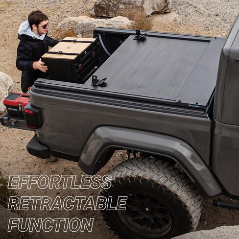 Syneticusa MR Retractable Hard Tonneau Cover with Storage Cargo Platform Rack 2022-2025 Tundra 5'6" (66.7") Truck Bed Waterproof Off Road Overland in Saudi Arabia